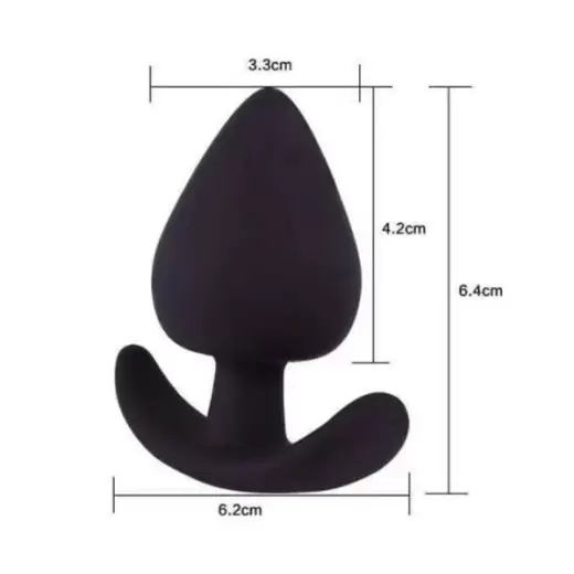 Black Silicone Plug With Anchor Base