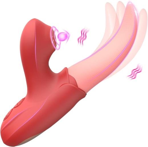 Rechargeable Silicone Tongue Multi Vibrator Clitoris Sucker