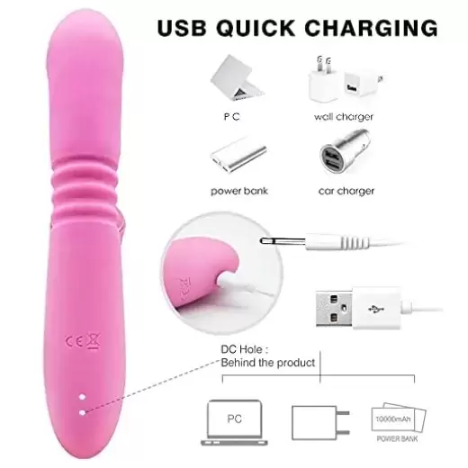 7 Powerful Modes Thrusting Clitoris and G-spot Stimulation Vibrator for Couples