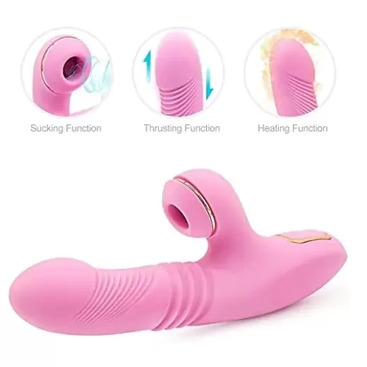 7 Powerful Modes Thrusting Clitoris and G-spot Stimulation Vibrator for Couples