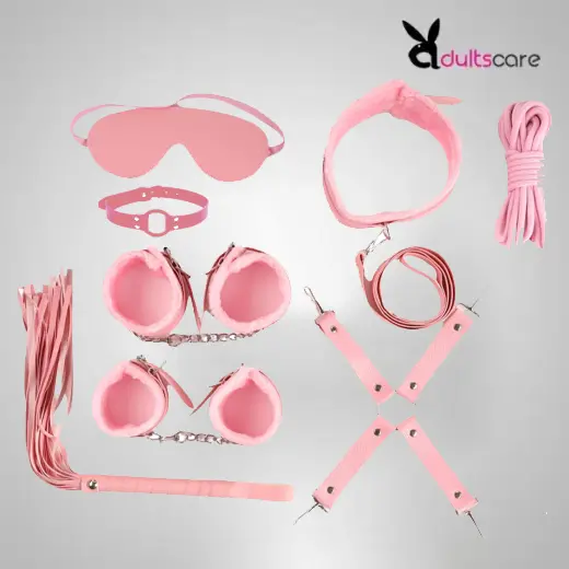 8Pcs Luxury Pink BDSM Kit