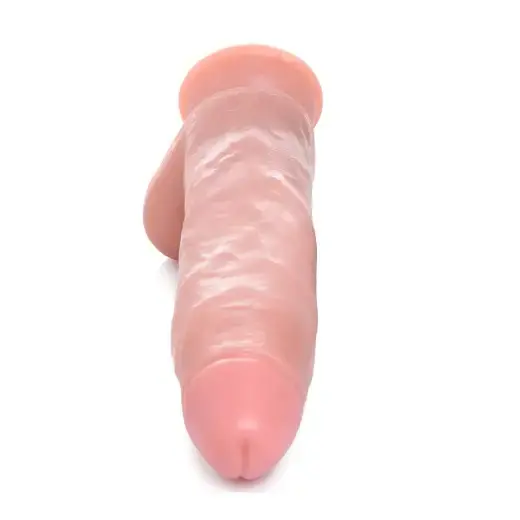 9 Inch Dual Density Silicone Realistic Dildo With Balls