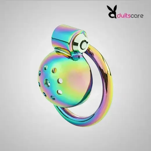 Inverted Flat Metal Chastity Device Lock for Men