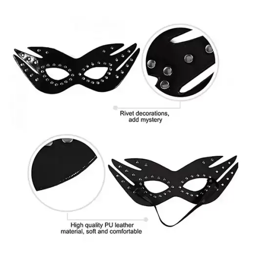 Bdsm Leather Cat Eye Mask