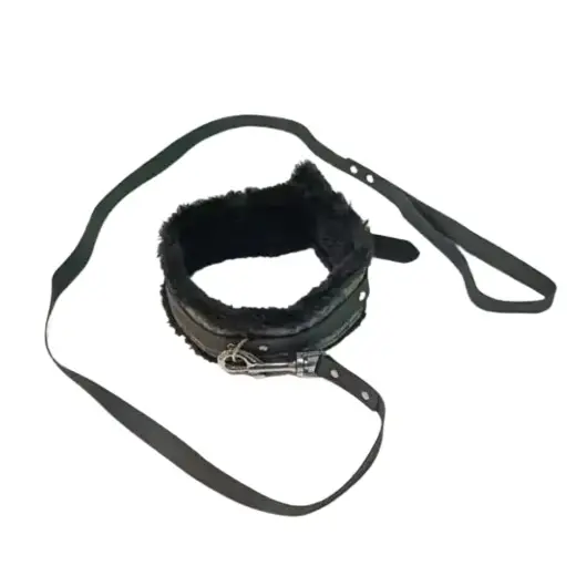 Bondage Restraints set, handcuffs, ankle cuffs, collar and leash