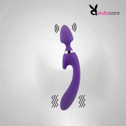 Dual Vibrators G-Spot Woman USB Rechargeable Magic Wand Massager