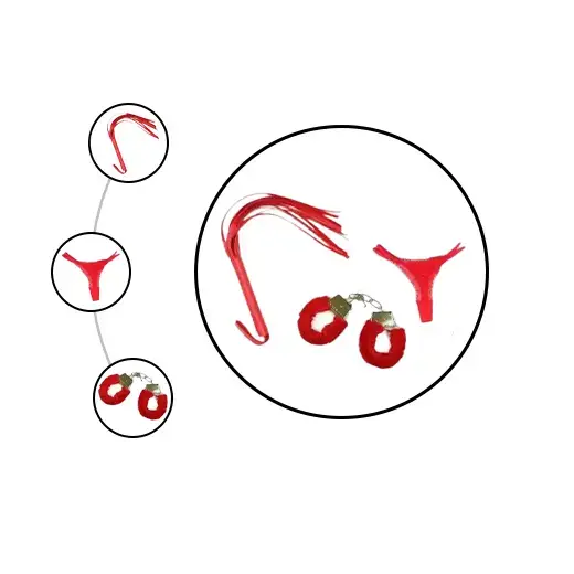 Flogger Handcuff With Panty 3PCS Set