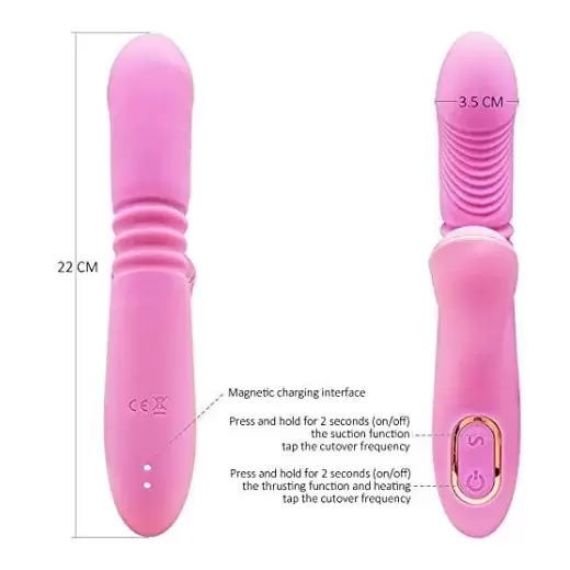 7 Powerful Modes Thrusting Clitoris and G-spot Stimulation Vibrator for Couples