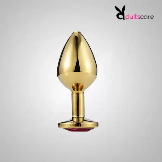 Large Golden Luxury Round Shaped Anal Butt Plug