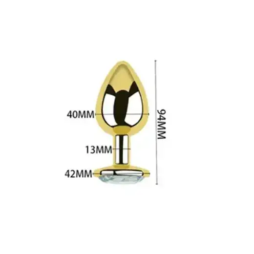 Large Golden Luxury Round Shaped Anal Butt Plug