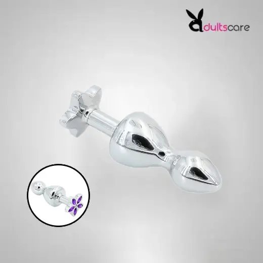 Metal Anal 2 Beads Butt Plug Crystal Diamond Anal Toys