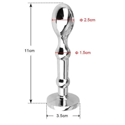 Moon Shape Crystal Jewelry Metal Anal Plug Prostate Massager