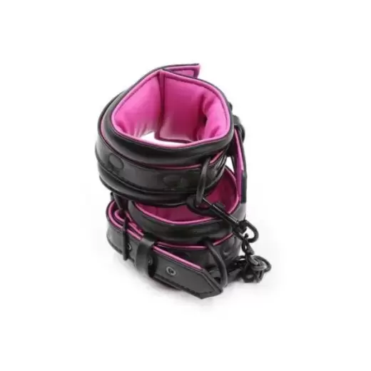 Pink Black Handcuffs Ankle Cuffs