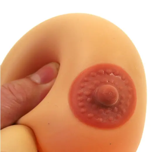 Portable Soft 3D Breast Nipple Touch Male Sex Toy