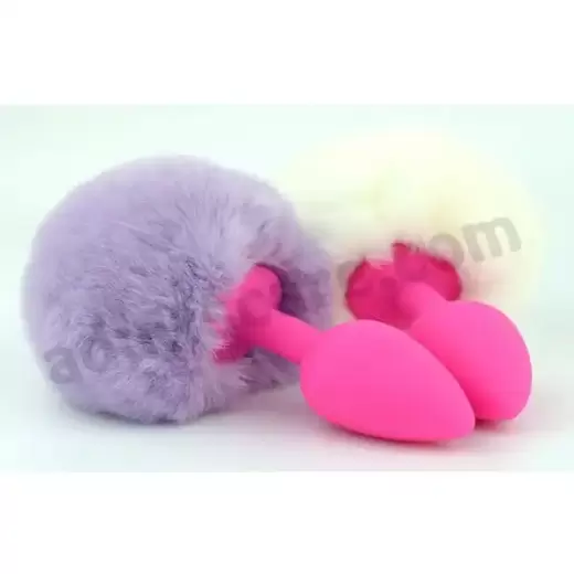 Silicon Anal Plug With Rabbit Tail
