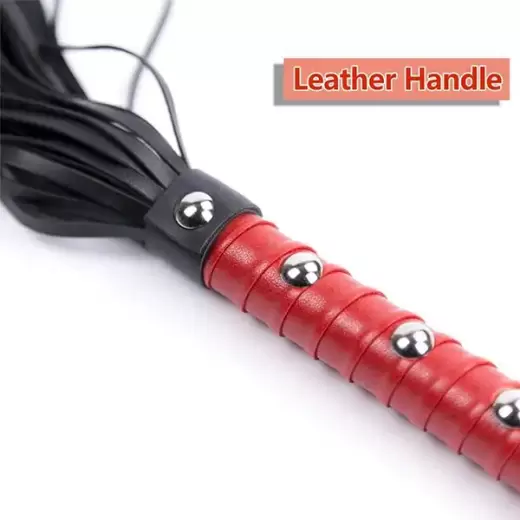 Romantic Leather Flogger Whip with Wrist Loop