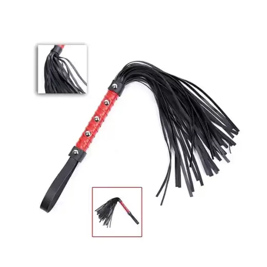 Romantic Leather Flogger Whip with Wrist Loop