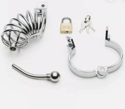 Stainless Steel Lockable Penis Cage For Men