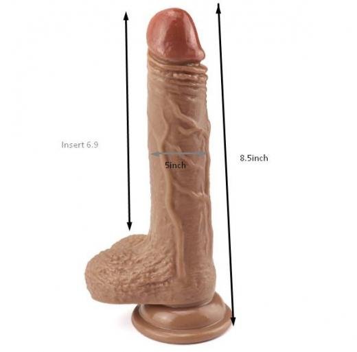 8.5 Inch Realistic Dildo with Strong Two Layer Silicone Suction Cup