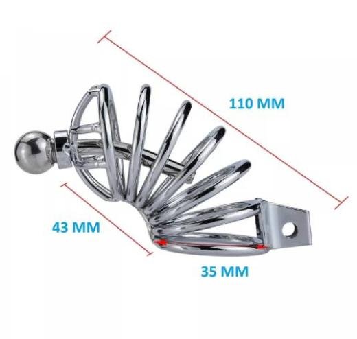 Stainless Steel Lockable Penis Cage For Men