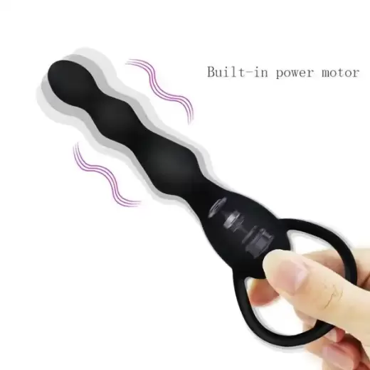 Soft Silicone Anal Beads Vibrator for Women