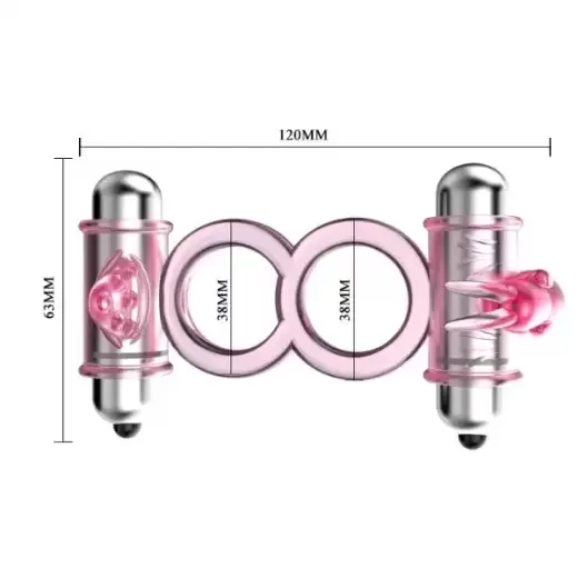 10 Speed Double Vibrating Cock Ring