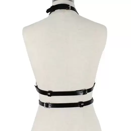 Stud Punk Goth Leather Harness Body Bondage Belt Cage