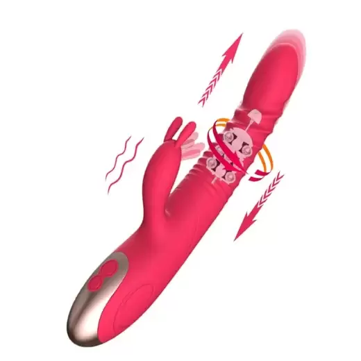 Thrusting Rabbit G Spot Clitoral Stimulator Vibrator with Magnetic Charging