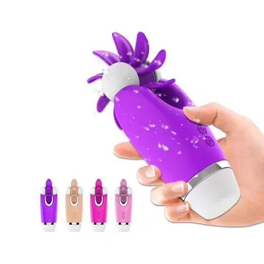 Tongue Licking Rotational Oral Clitoris Stimulator & Breast Vibrator