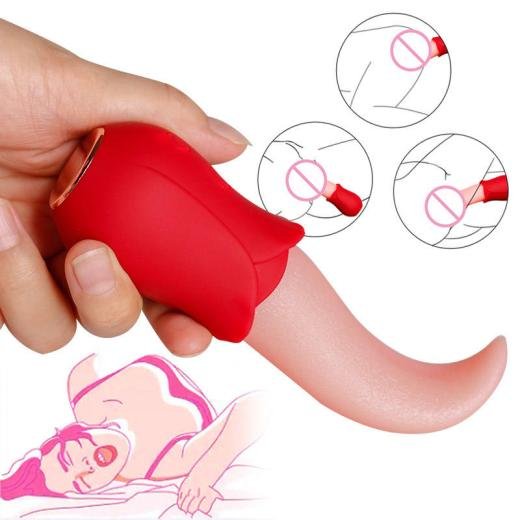 Rechargeable Silicone Tongue Multi Vibrator Clitoris Sucker