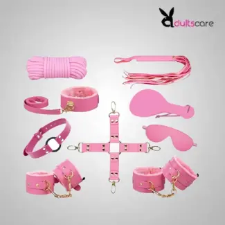 9Pcs Luxury Pink BDSM Kit