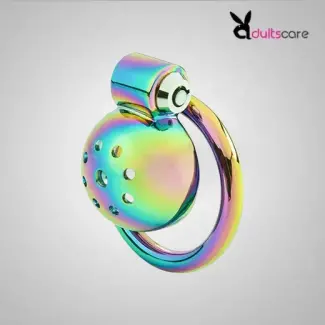 Inverted Flat Metal Chastity Device Lock for Men