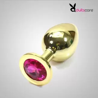 Medium Golden Luxury Round Shaped Anal Butt Plug