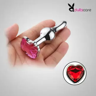 Heart Shape Metal Jewel Crystal Anal Butt Plug