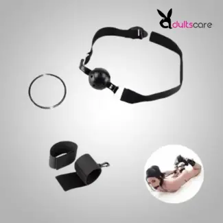 Nylon Gag Ball with Sexy Slave Bondage Suit