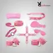 9Pcs Luxury Pink BDSM Kit
