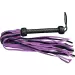 Black Faux Leather Flogger with Purple