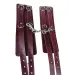 Burgundy Double Buckle Handcuffs