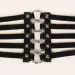 Fetish Necklac 4 Ring Out Wide Belt